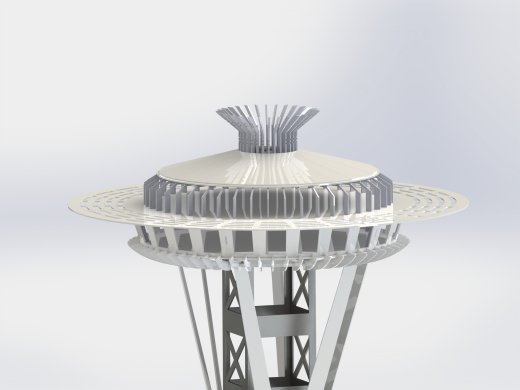 西雅图太空针塔，钣金拼图，3D拼图，metalcraft设计缩略图